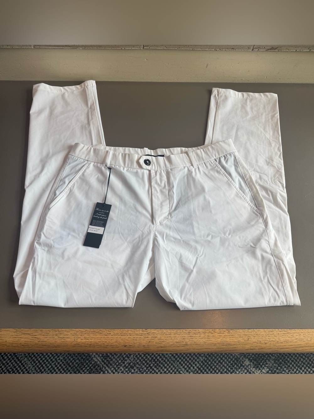 Greyson Men's White Montauk Trouser Golf Pants
